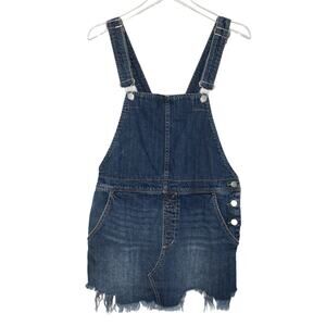 Free People Blue Denim Overalls